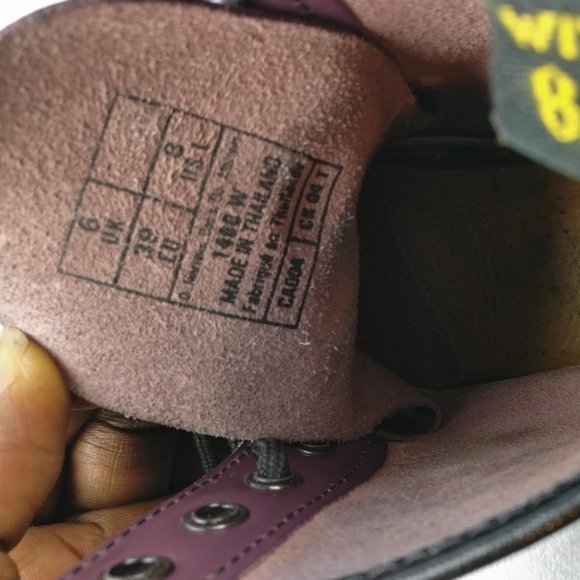 Dr. Martens Docs 1460 Pascal Boots Eggplant Purple Air Wair Bouncing Sole 39/8us - Picture 9 of 10